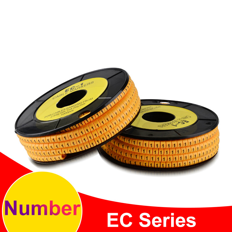 Cable Marker EC Types 0-9 Number Labels 10 Color Coded – LightOptics®