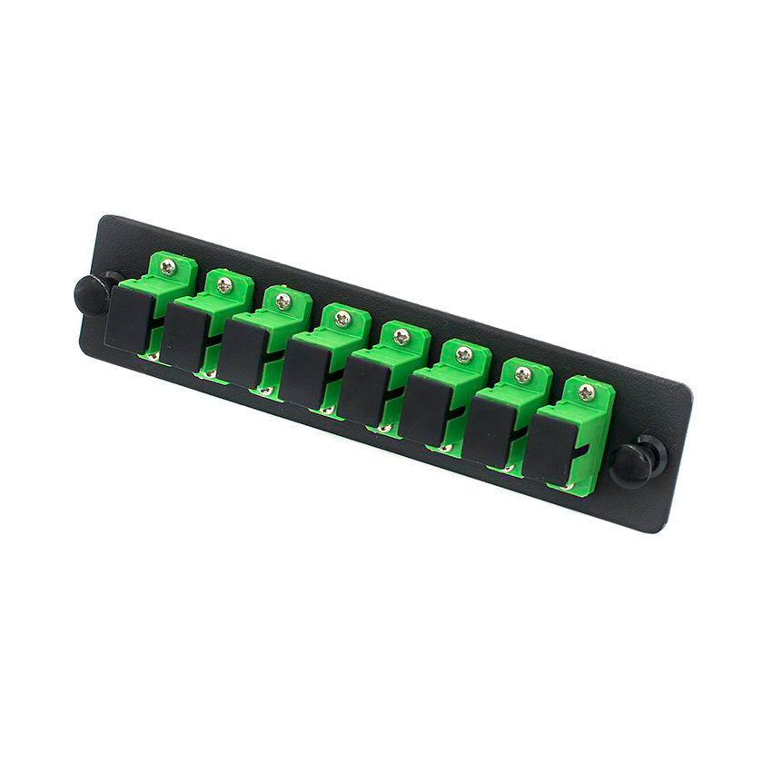 8 Port Fiber Adapter Panel w/Singlemode 8 Simplex SC/APC Adapters ...